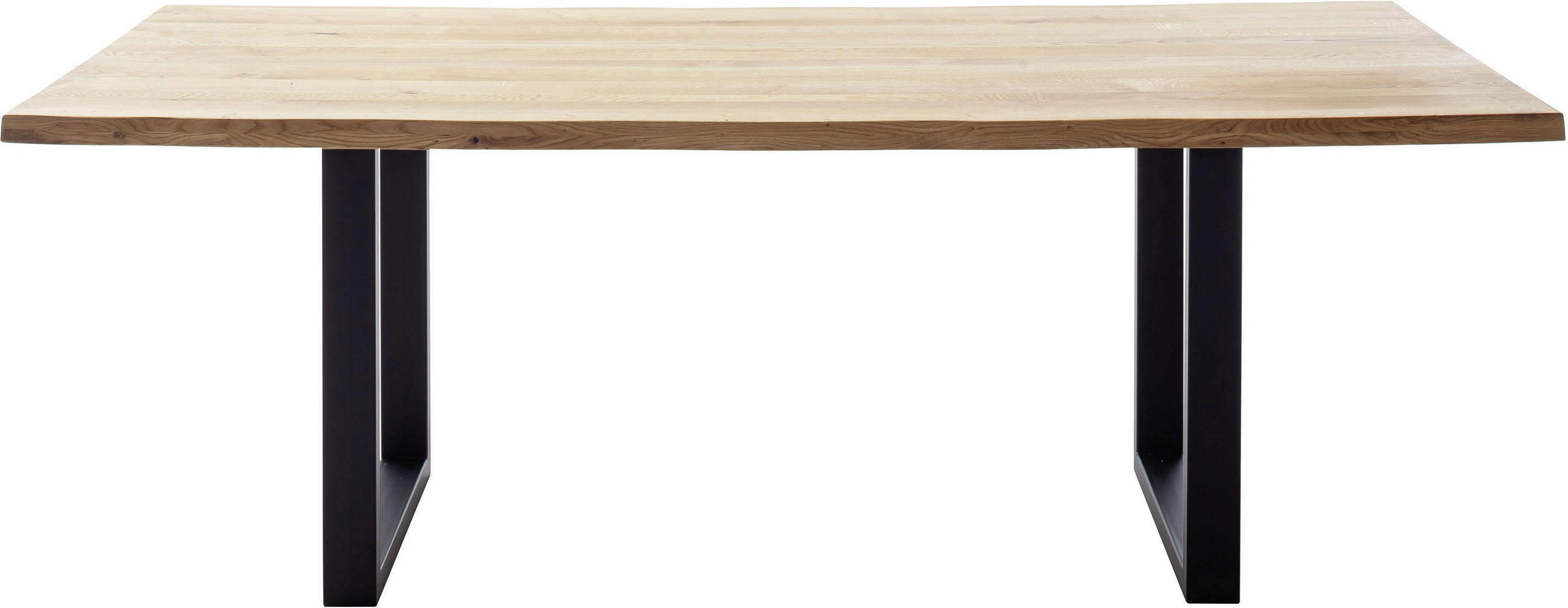 ESSTISCH in Holz 200/100/76 cm  - Wildeiche/Schwarz, KONVENTIONELL, Holz/Metall (200/100/76cm) - Valdera