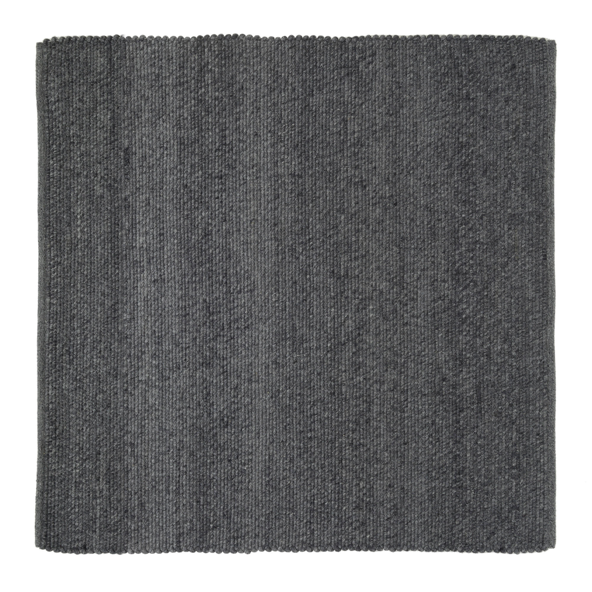 HANDWEBTEPPICH 200/200 cm Helsinki Anthrazit  - Anthrazit, Basics, Textil (200/200cm) - Linea Natura