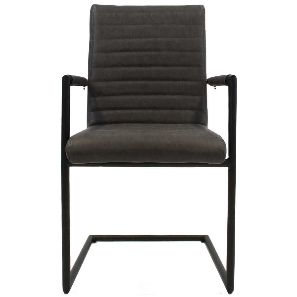SADA STOLIČIEK S PODRÚČKAMI 2 kus - čierna/sivá, Lifestyle, kov/textil (54/97/57cm) - MID.YOU