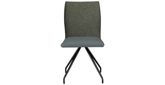 STUHL  ,  , Webstoff, Mikrofaser  ,  - Schwarz/Grau, Design, Textil/Metall (49/91/60cm) - Moderano