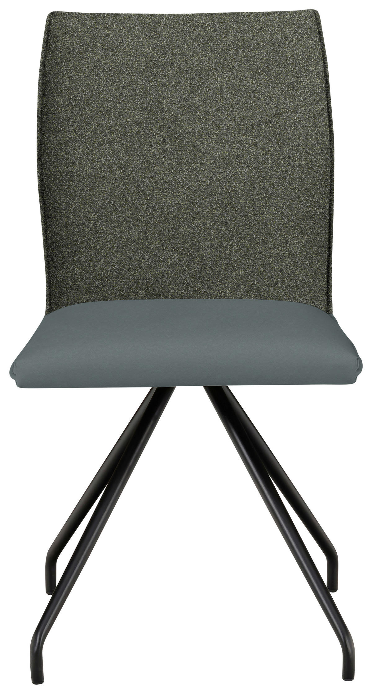 STUHL  in Stahl Mikrofaser Metall, Textil  - Schwarz/Grau, Design, Textil/Metall (49/91/60cm) - Moderano