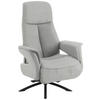 RELAXSESSEL Webstoff Relaxfunktion, Kopfteilverstellung    - Hellgrau/Schwarz, Design, Textil/Metall (73/108/86cm) - Welnova