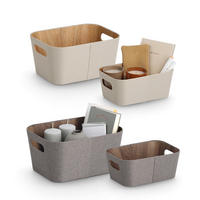 AUFBEWAHRUNGSBOXEN-SET  - Beige/Braun, Basics, Naturmaterialien/Textil - Zeller Present