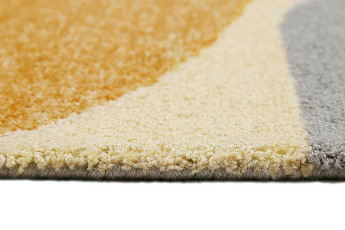 WEBTEPPICH 110/170 cm Backup Grau, Hellgrau, Currygelb  - Currygelb/Hellgrau, KONVENTIONELL, Textil (110/170cm) - Esprit