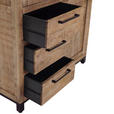 HIGHBOARD  in 95/145/40 cm  - Schwarz/Naturfarben, Design, Glas/Holz (95/145/40cm) - Landscape