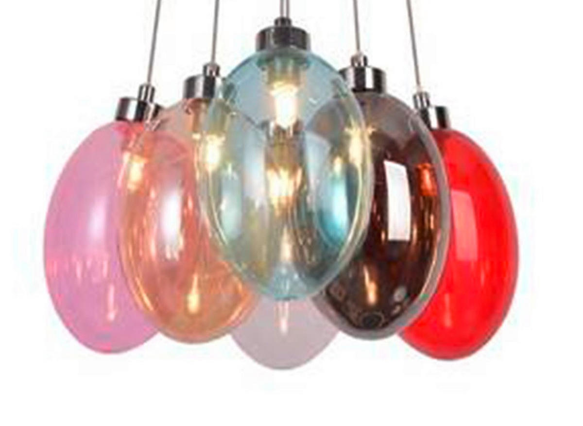 PENDELLEUCHTE 32/32/110 cm  - Multicolor, Design, Glas/Metall (32/32/110cm)