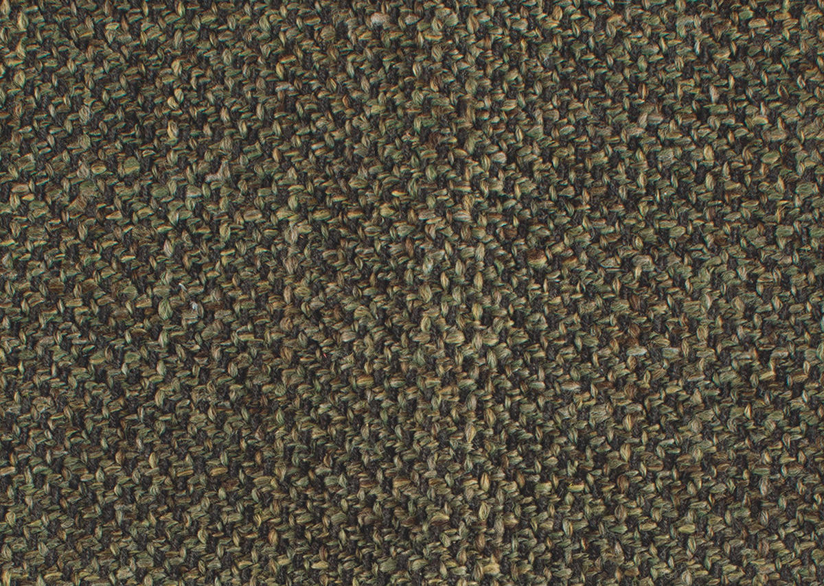ECKSOFA in Flachgewebe Dunkelgrün  - Dunkelgrün/Schwarz, Design, Textil/Metall (301/191cm) - Moderano