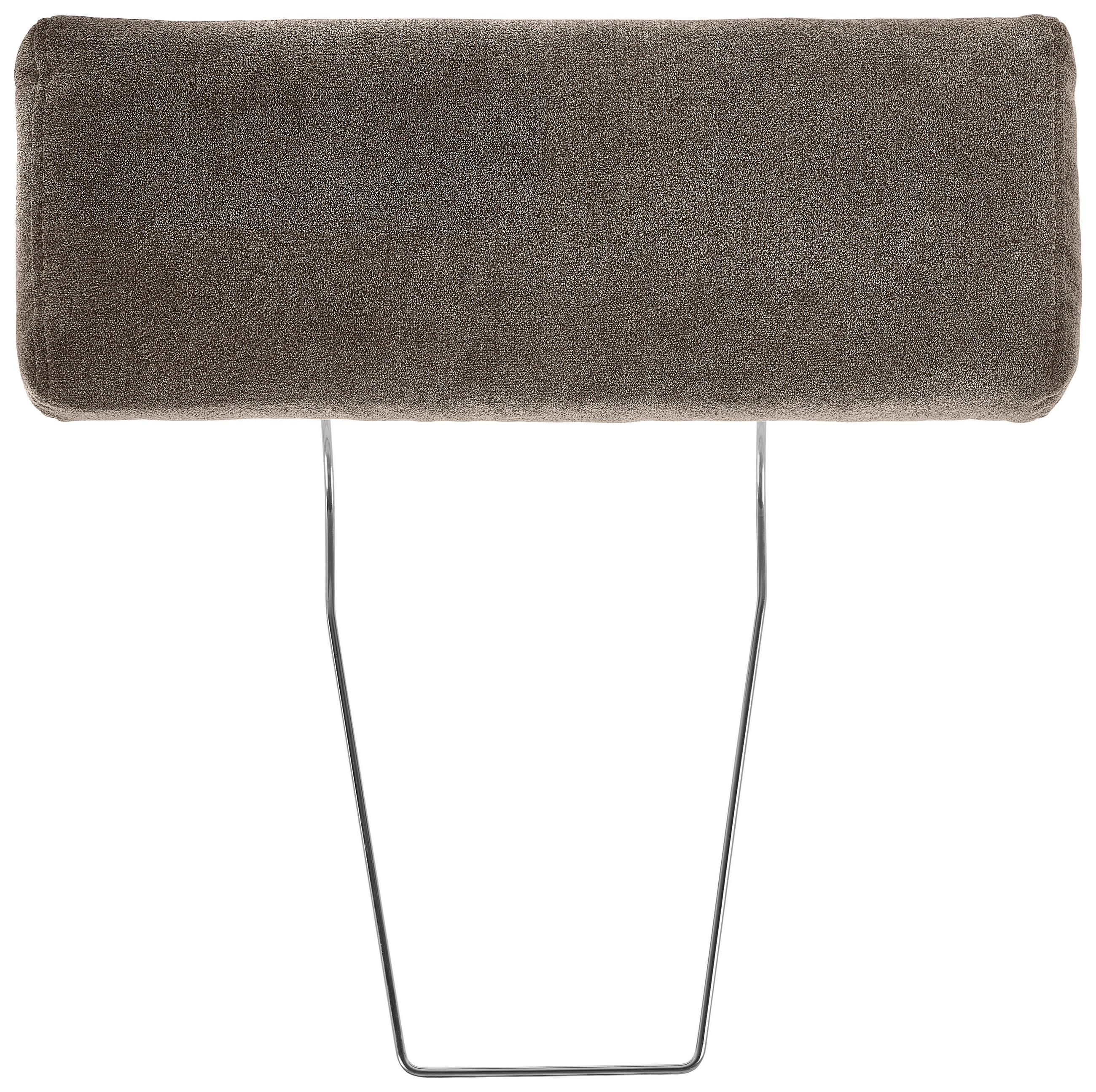 KOPFSTÜTZE in Velours  - Dunkelbraun, Konventionell, Textil (55/21/10cm) - Hom`in