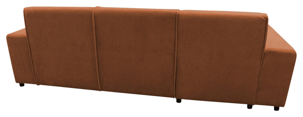 ECKSOFA in Struktur, Bouclé Rostfarben  - Rostfarben/Schwarz, Design, Kunststoff/Textil (175/270cm) - MID.YOU