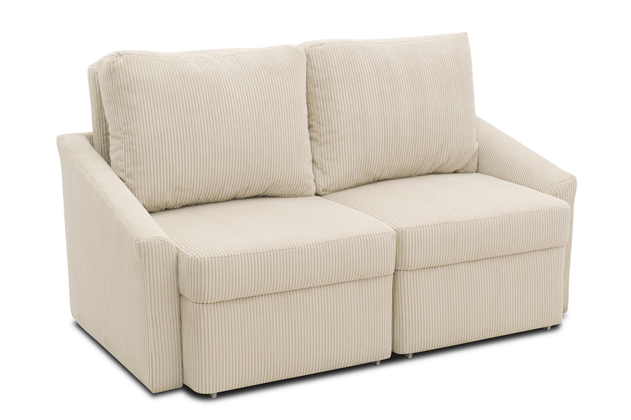 SCHLAFSOFA Mikrofaser Beige  - Beige/Schwarz, Basics, Kunststoff/Textil (168/86/96cm) - MID.YOU