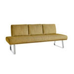 SITZBANK 224/92/78 cm  in Gelb  - Chromfarben/Gelb, Design, Textil/Metall (224/92/78cm) - Dieter Knoll