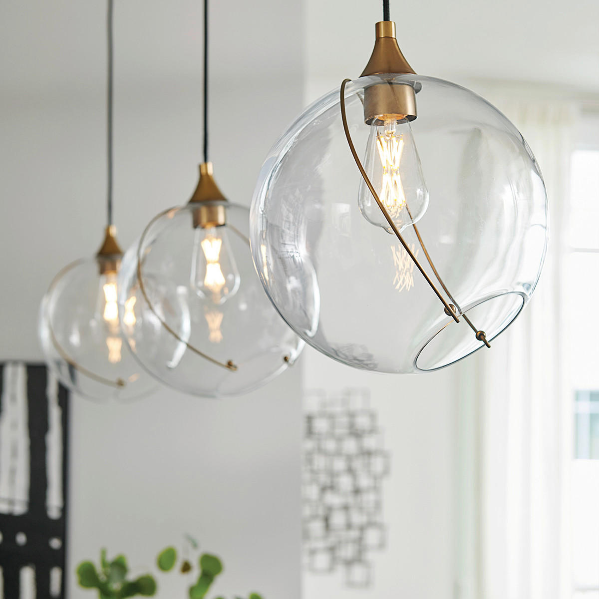 HÄNGELEUCHTE    - Messingfarben, Design, Glas/Metall (27.4/37cm) - Elstead Lighting