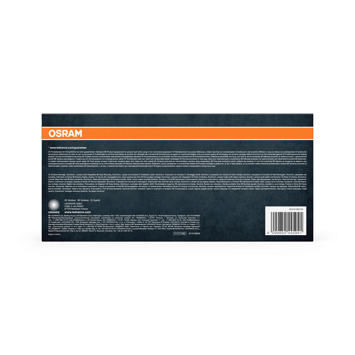 AUßENLEUCHTE 26/8,8/12 cm   - Dunkelgrau, Basics, Kunststoff/Metall (26/8,8/12cm) - Osram