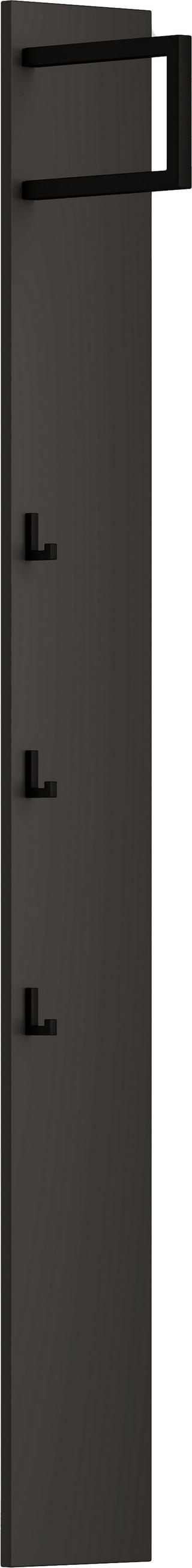 GARDEROBENPANEEL  in 20/165/26 cm  - Anthrazit/Schwarz, Design, Holzwerkstoff/Metall (20/165/26cm) - Dieter Knoll
