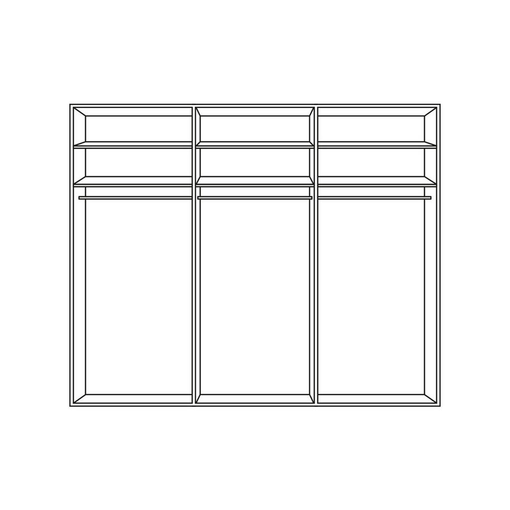 Thumbnail - Dieter Knoll Drehtürenschrank, Grau, Holzwerkstoff, 6 Fächer, 298x240x63 cm, Goldenes M, BQ - Bündnis für Qualität, Made...