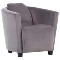 COCKTAILSESSEL Mikrofaser Grau    - Braun/Grau, Design, Holz/Textil (72/72/85cm)