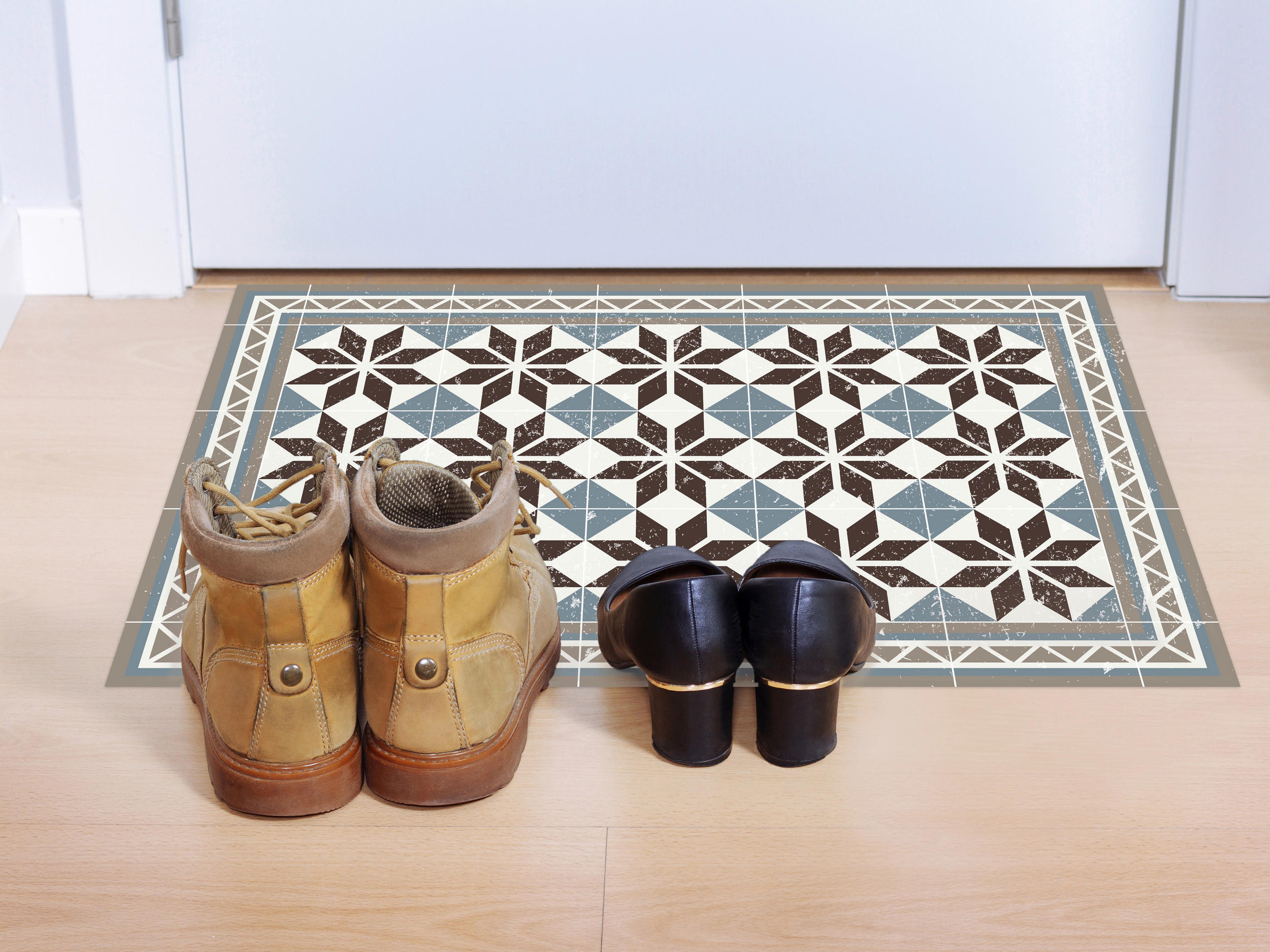 OUTDOORTEPPICH 40/60 cm Blau - Blau, Design, Kunststoff (40/60cm)