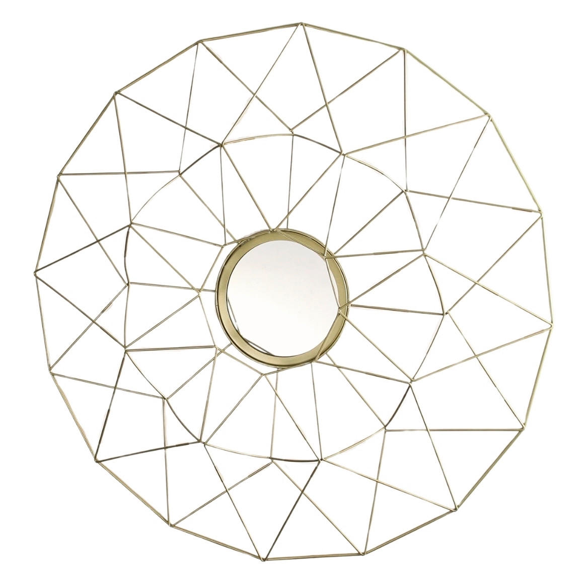 OGLEDALO ZIDNO   60 cm    - zlatne boje, Basics, staklo/metal (60cm)