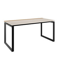 SCHREIBTISCH 160/75/76,5 cm  in Schwarz, Eichefarben, Kaschmir  - Kaschmir/Eichefarben, MODERN, Holzwerkstoff/Metall (160/75/76,5cm) - Novel