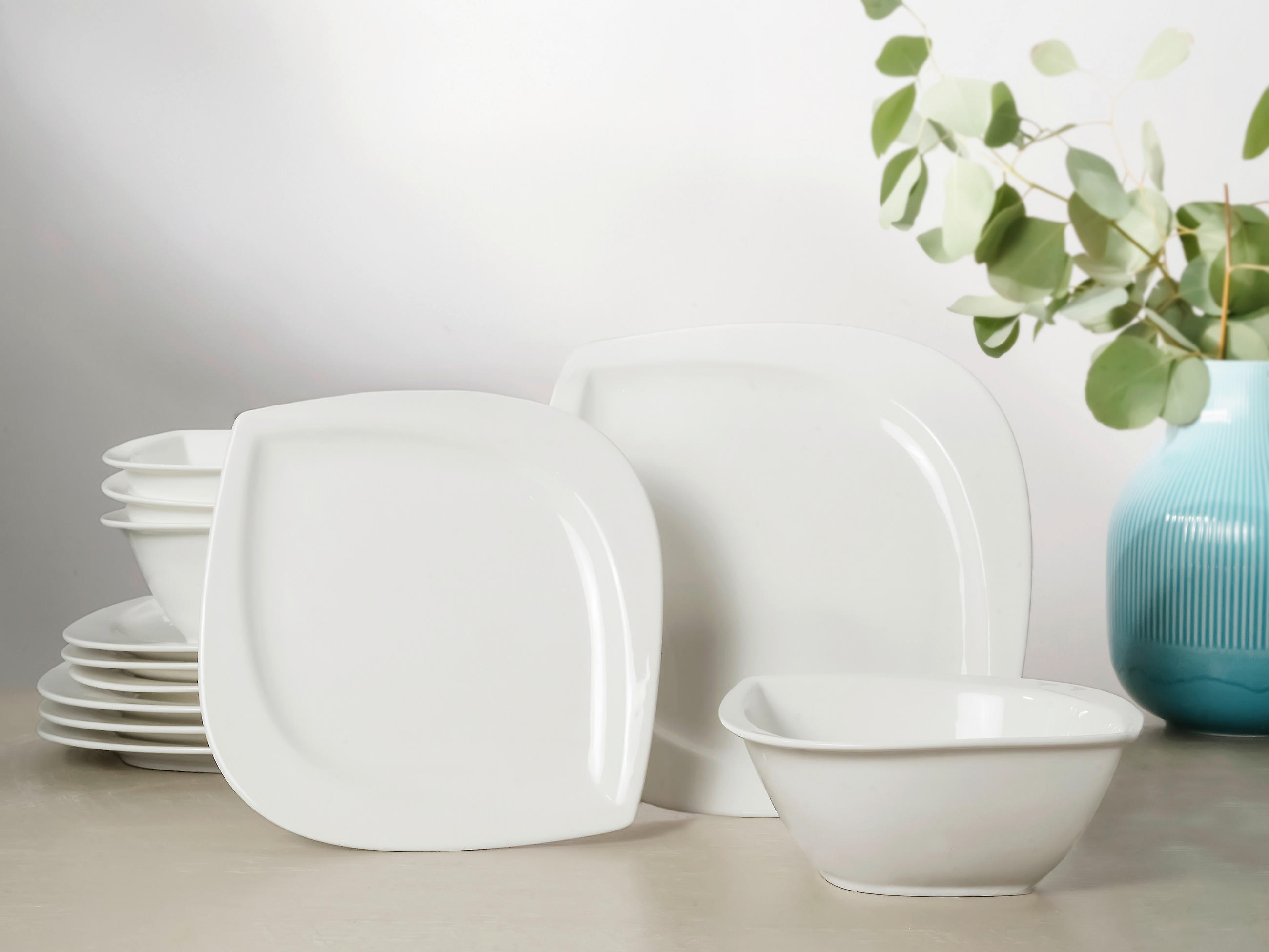 TAFELSERVICE Weiß Melbourne 12-teilig  - Weiß, Basics, Keramik - Creatable
