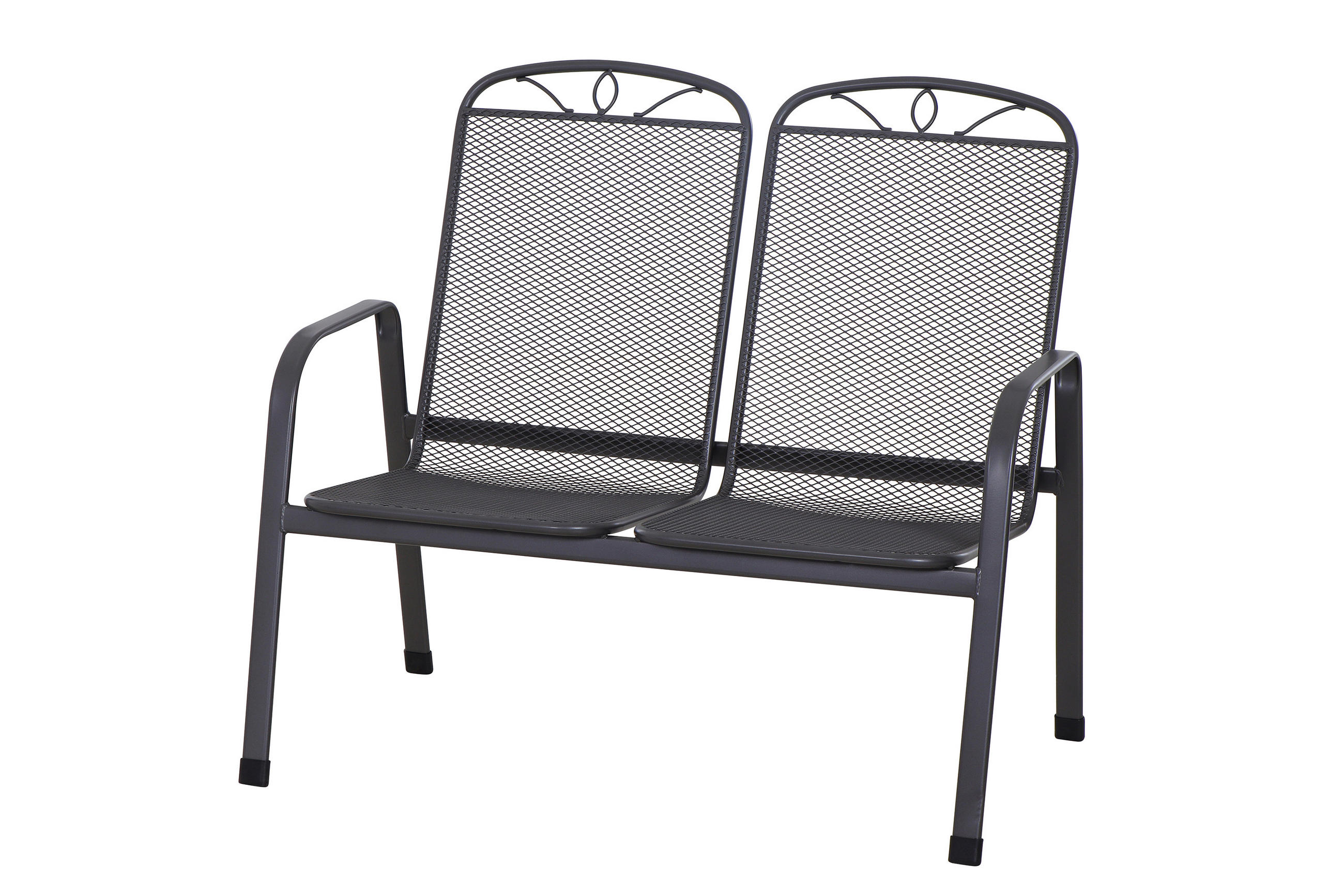 GARTENBANK 108/94/65 cm  Stahl  - Anthrazit, KONVENTIONELL, Metall (108/94/65cm) - Siena Garden