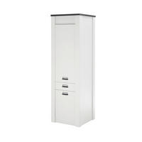 APOTHEKERSCHRANK 62/201/64 cm  in Anthrazit, Weiß  - Anthrazit/Schwarz, Trend, Holzwerkstoff/Metall (62/201/64cm) - MID.YOU