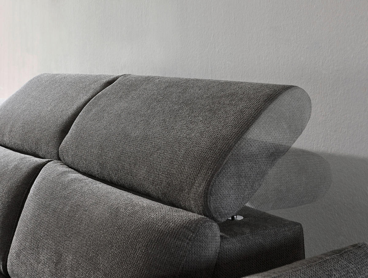 ECKSOFA in Mikrofaser Taupe  - Taupe/Schwarz, Design, Kunststoff/Textil (224/254cm) - Livetastic