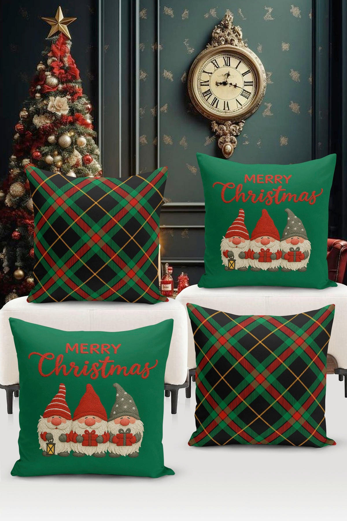 KISSENBEZUG-SET 43/43 cm  - Multicolor, Basics, Textil (43/43cm) - X-Mas