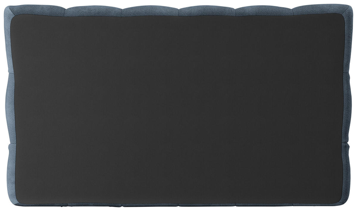 BOXBETT 160/200 cm,  in Blaugrau, gepolstertes Kopfteil, Bettkasten, Topper, H3 + H3 = fest  - Blaugrau/Schwarz, Design, Textil/Metall (160/200cm) - Ti'me