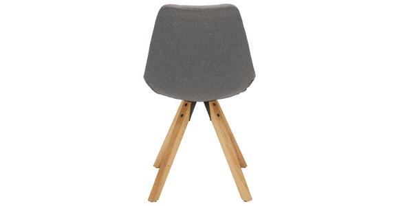 STUHL  in Webstoff Textil  - Eichefarben/Dunkelgrau, Design, Holz/Textil (49/87,5/56cm) - Carryhome