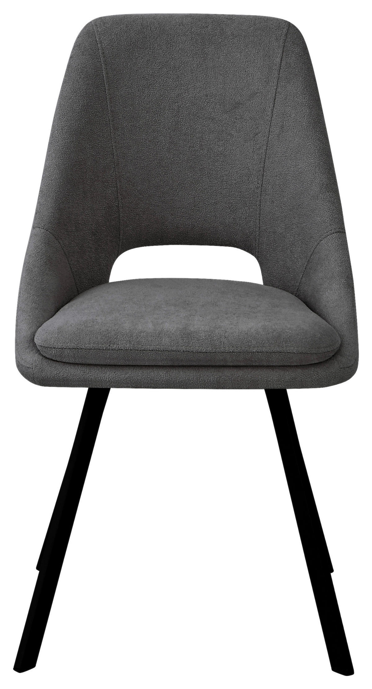 STOL, kovina, tekstil antracit  - črna/antracit, Design, kovina/tekstil (48/85/56cm) - Carryhome