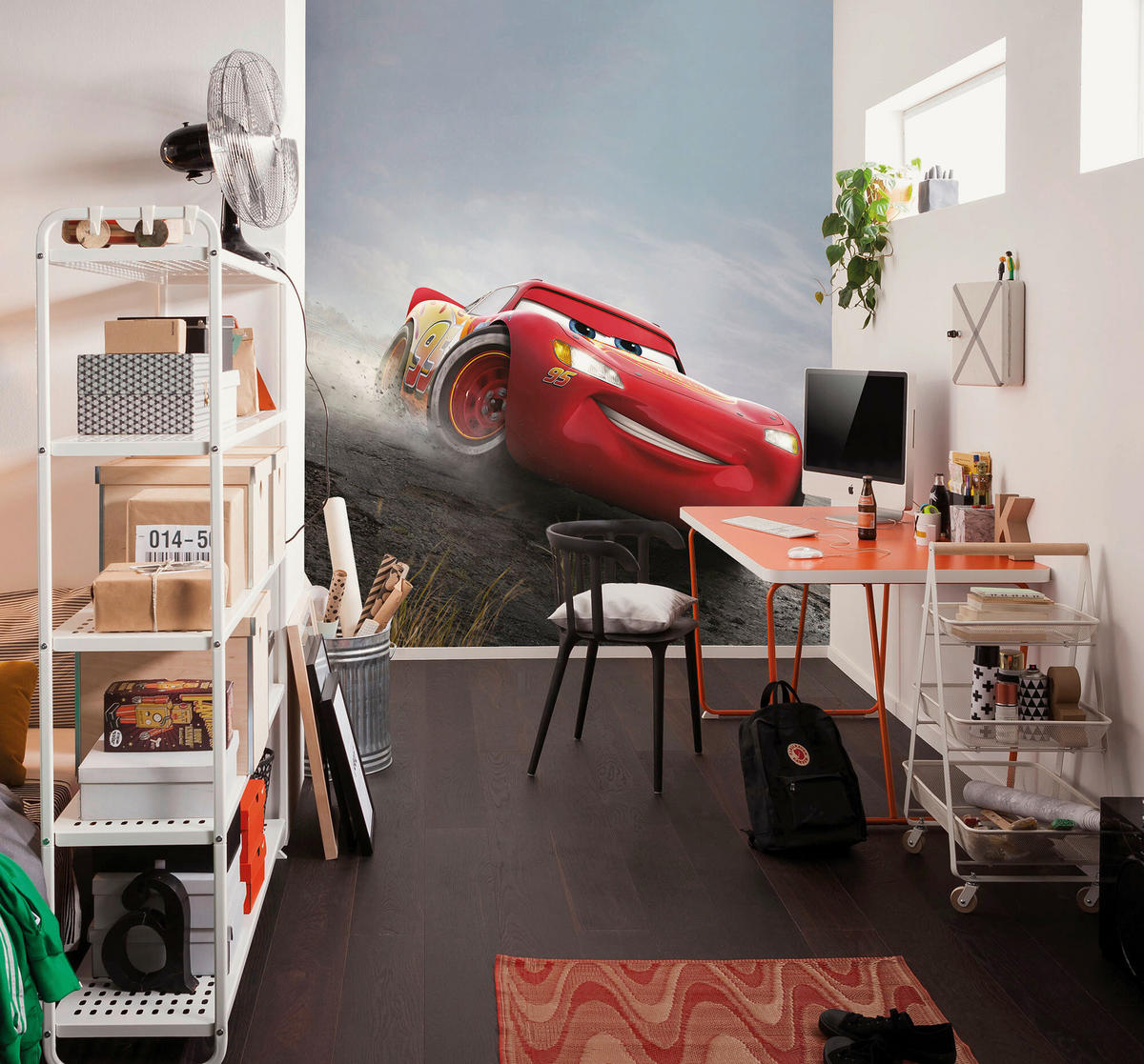 FOTOTAPETE CARS SHINE  - Rot, Design, Textil (200/250cm) - Disney