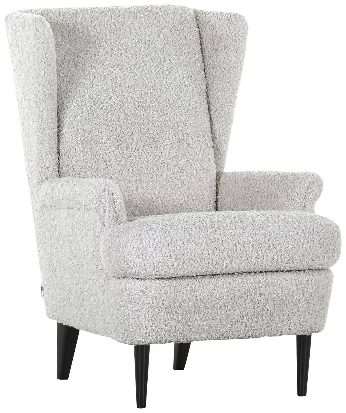 OHRENSESSEL Flachgewebe Schlammfarben  - Schlammfarben/Dunkelbraun, Design, Holz/Textil (72/104/85cm) - Carryhome