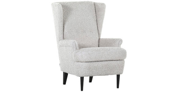 OHRENSESSEL Flachgewebe Schlammfarben - Schlammfarben/Dunkelbraun, Design, Holz/Textil (72/104/85cm) - Carryhome
