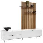 ANBAUWAND  in Naturfarben, Weiß  216/149/46 cm  - Weiß/Naturfarben, Design, Glas/Holzwerkstoff (216/149/46cm) - Dieter Knoll