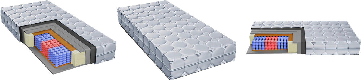 TASCHENFEDERKERNMATRATZE 90/200 cm Höhe ca. 21 cm  - Weiß, Basics, Textil (90/200cm) - Boxxx