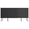 SIDEBOARD Posseik Industrial 155/75,8/42 cm  - Eichefarben/Graphitfarben, Design, Holzwerkstoff/Metall (155/75,8/42cm) - P & B