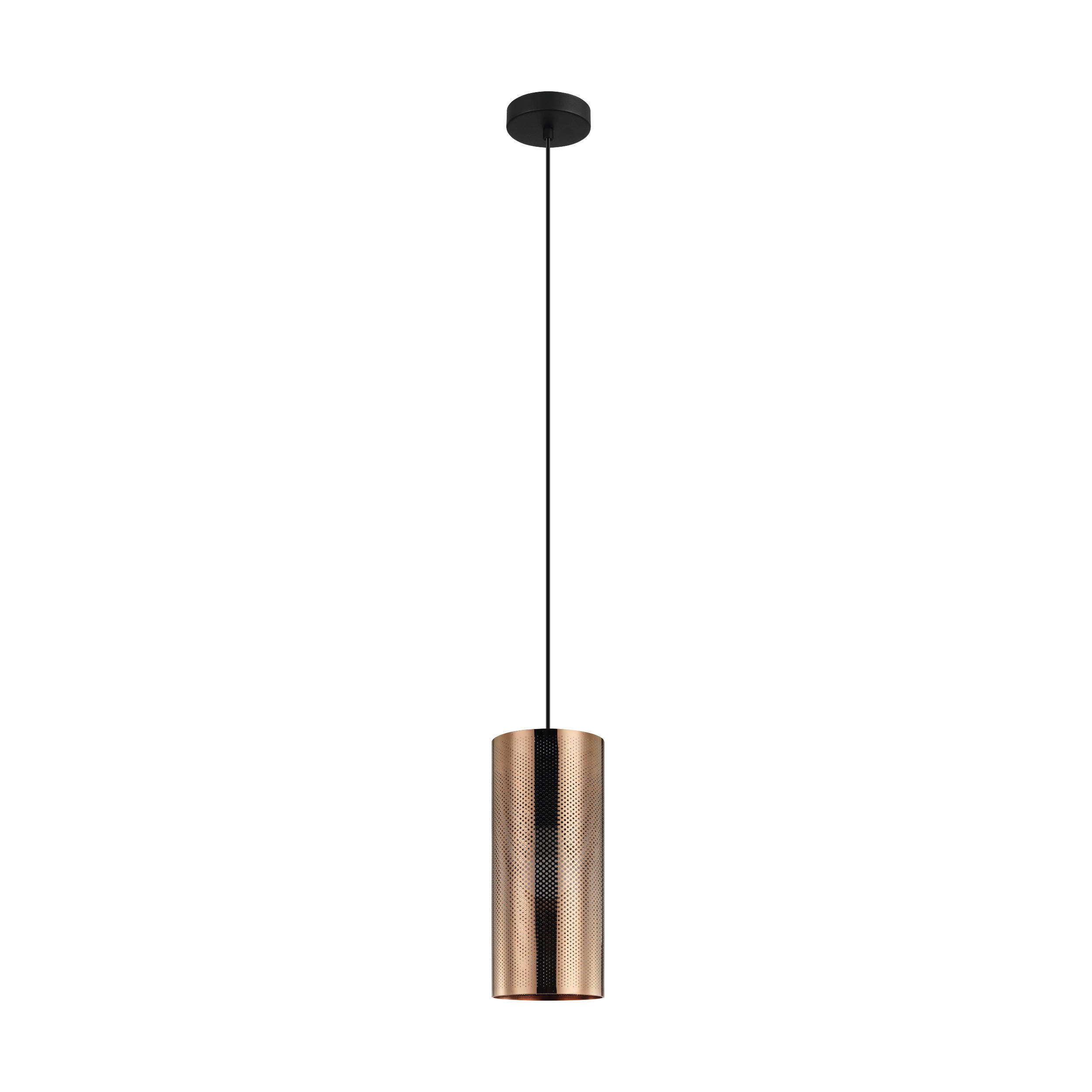 HÄNGELEUCHTE Tabiago - Roségold/Schwarz, Design, Metall (13/110cm) - Eglo