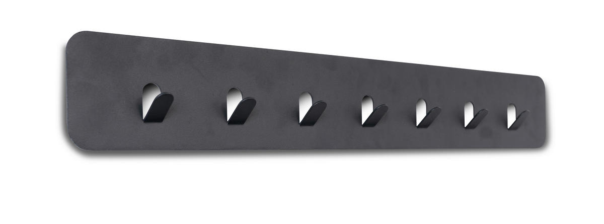 HAKENLEISTE  in Anthrazit  - Anthrazit, Design, Metall (70/10/3cm) - Xora