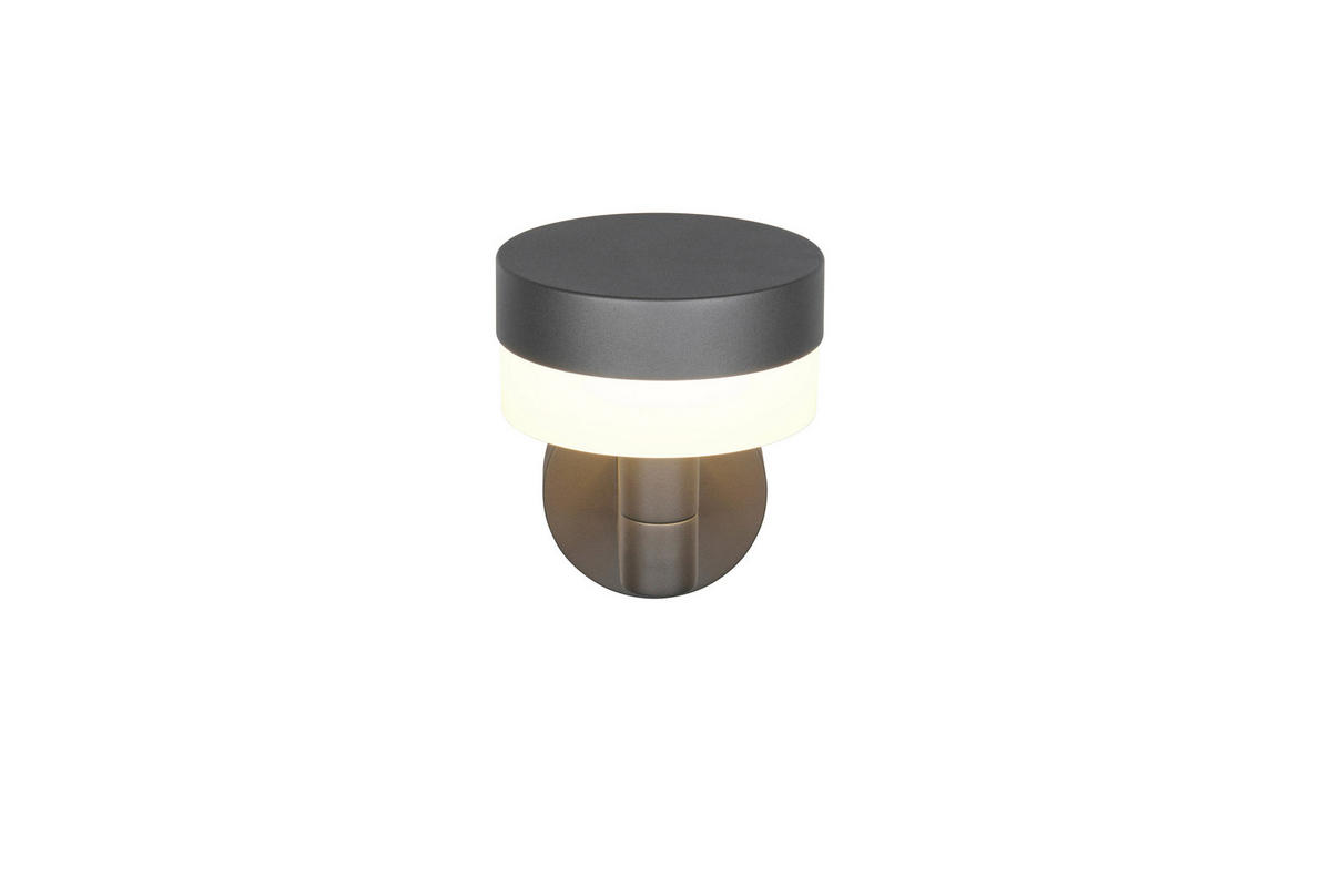 AUßENWANDLEUCHTE 16,5/22/22,5 cm   - Anthrazit/Weiß, Design, Kunststoff/Metall (16,5/22/22,5cm)