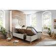 POLSTERBETT 180/200 cm  in Beige  - Eichefarben/Birkefarben, Design, Holz/Textil (180/200cm) - Xora