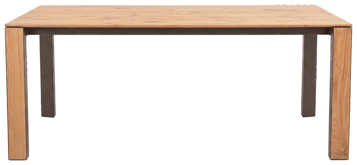 ESSTISCH 180-280/95/76 cm Echtholz  Holz ausziehbar, in verschiedenen Größen erhältlich, in verschiedenen Holzarten erhältlich rechteckig Eichefarben  - Eichefarben/Braun, Design, Holz/Metall (180-280/95/76cm) - hülsta