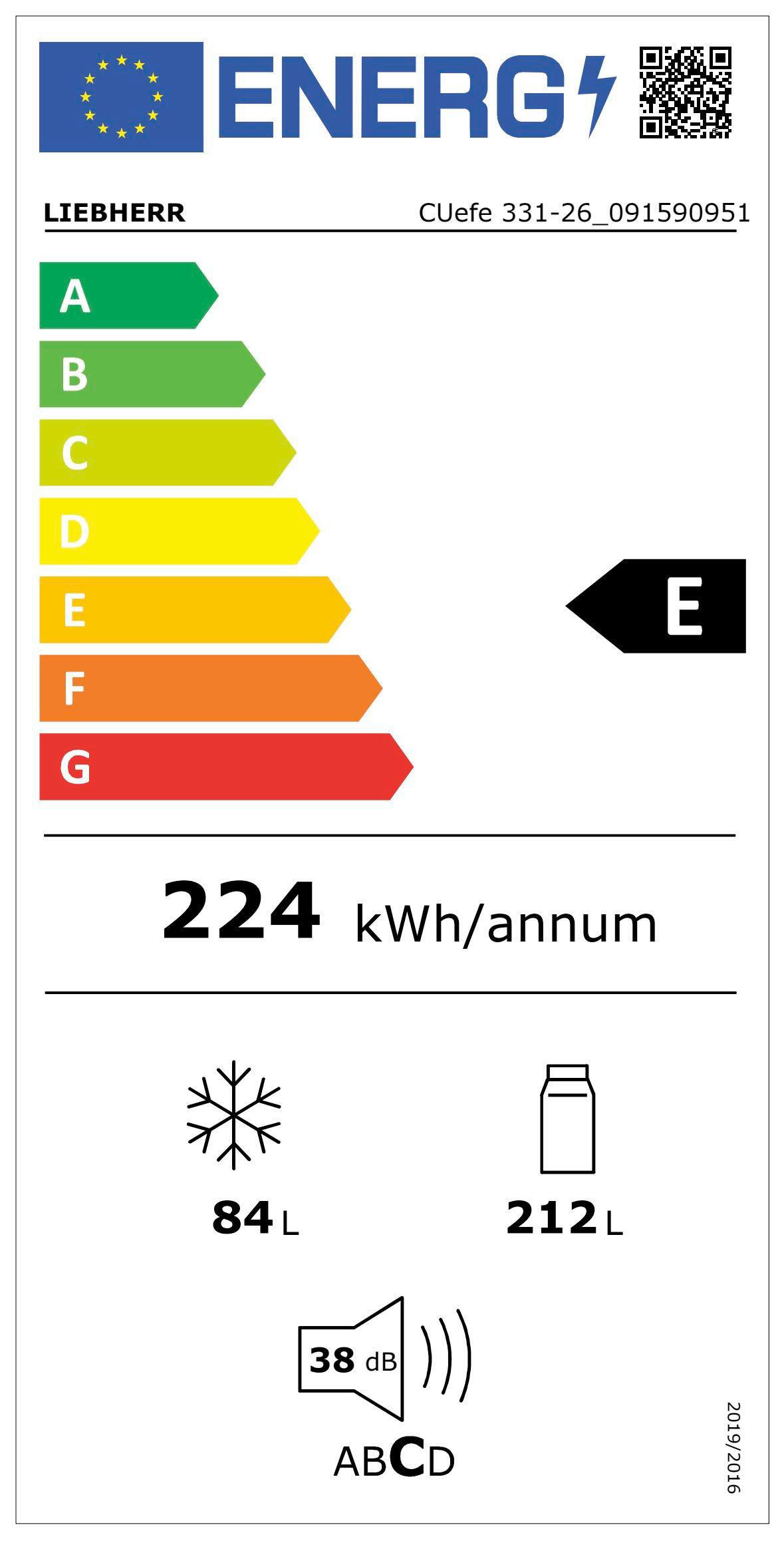KÜHL-GEFRIER-KOMBINATION CUEFE3331  - Edelstahlfarben, Basics, Metall (55/181,2/63cm) - Liebherr