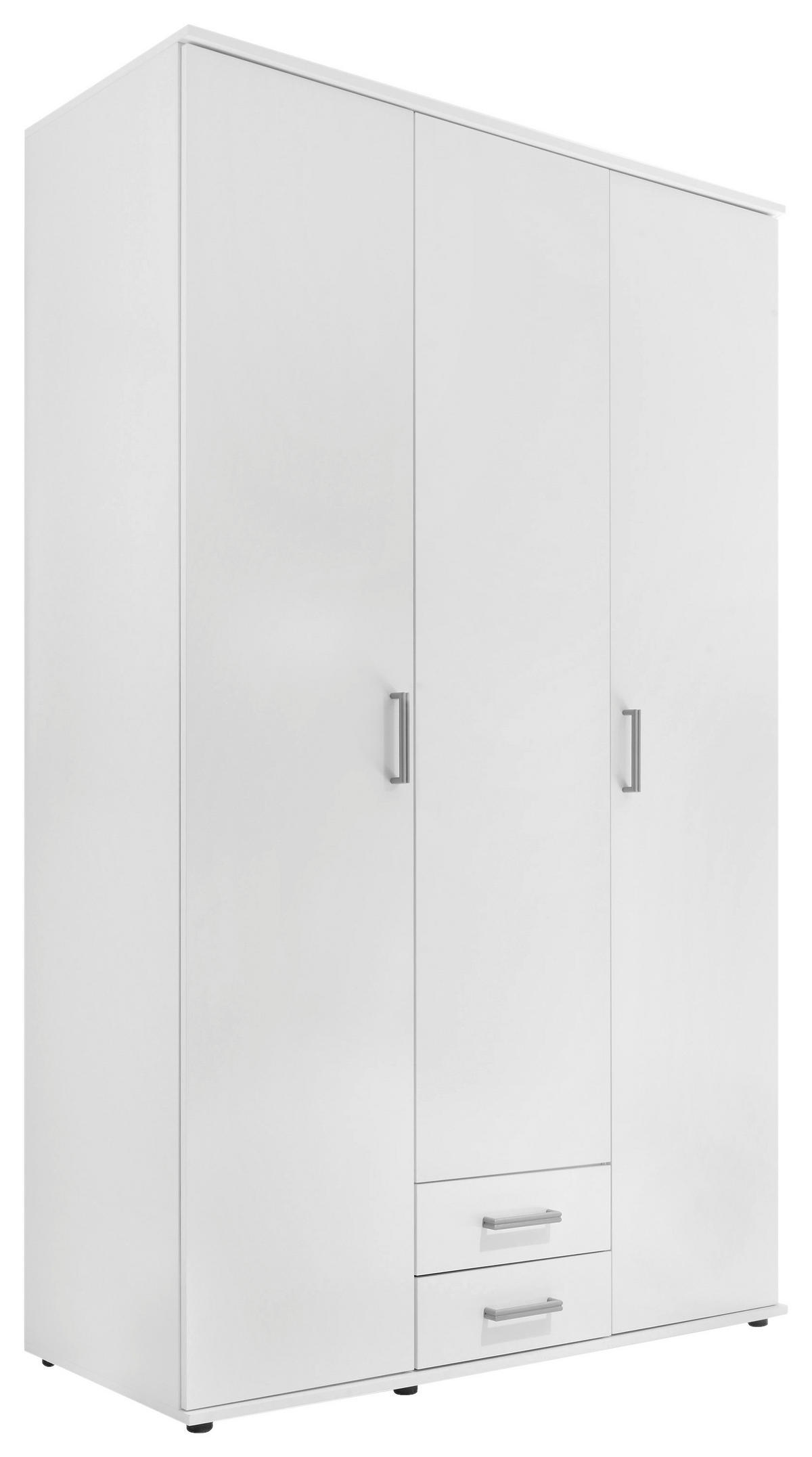 OMARA S KLASIČNIMI VRATI, bela  - bela/barve aluminija, Konvencionalno, umetna masa/leseni material (120/196/54cm) - Carryhome