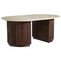 COUCHTISCH Mangoholz vollmassiv 110/70/45 cm rechteckig Dunkelbraun, Beige  - Dunkelbraun/Beige, Design, Holz/Stein (110/70/45cm) - Livetastic