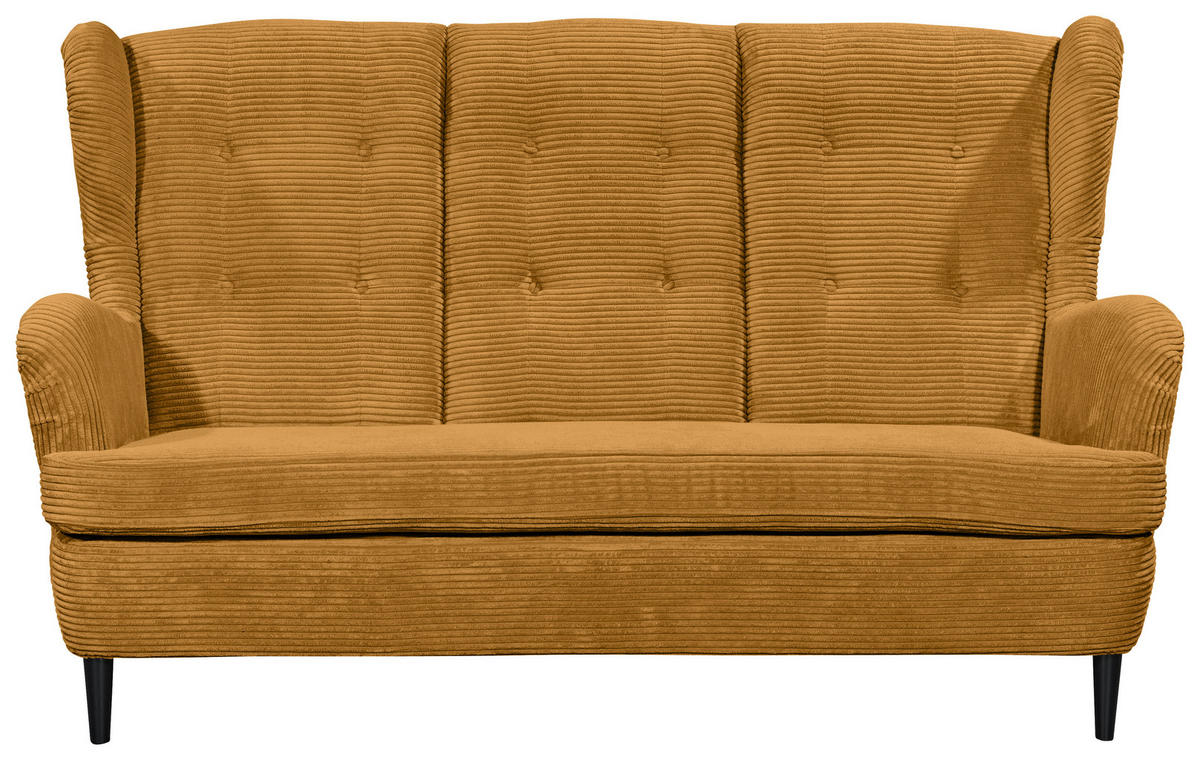 KÖKSSOFFA i manchester gul  - svart/gul, Klassisk, trä/textil (176/103/98cm) - MID.YOU