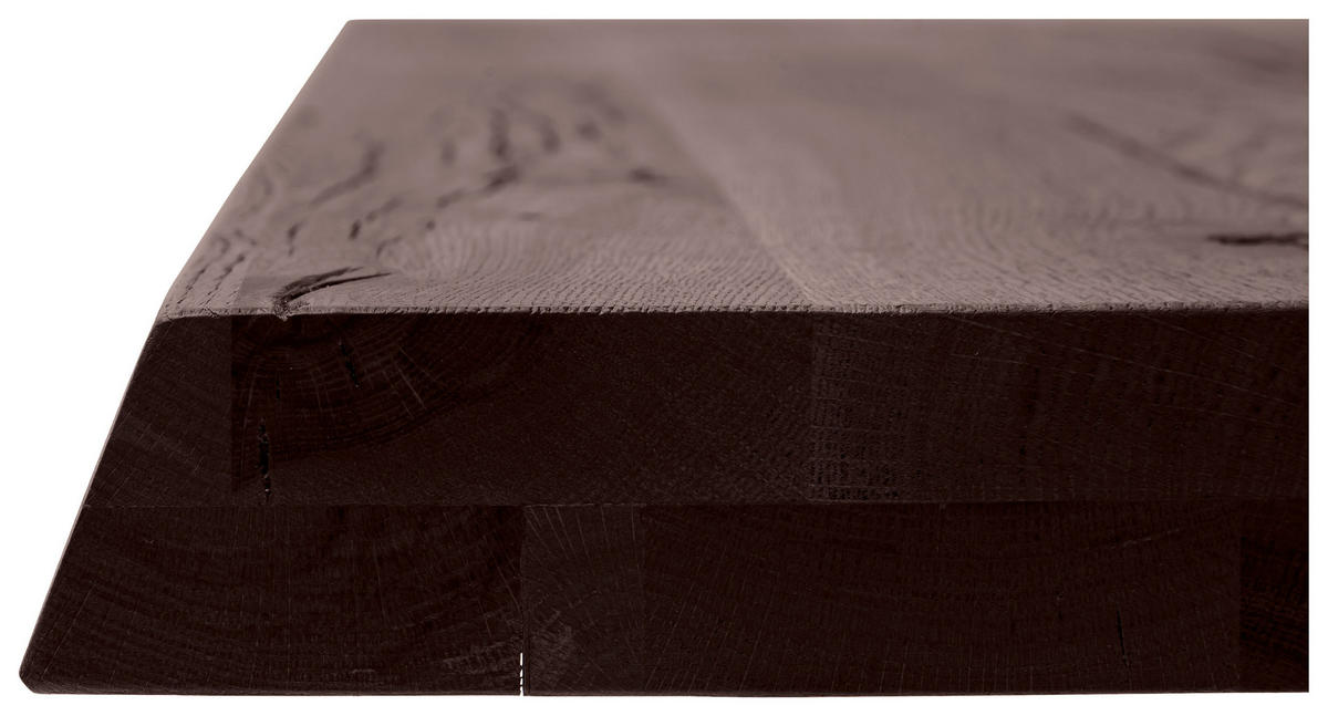 TISCHPLATTE - Eichefarben/Dunkelbraun, Design, Holz (210/100/6cm) - Waldwelt