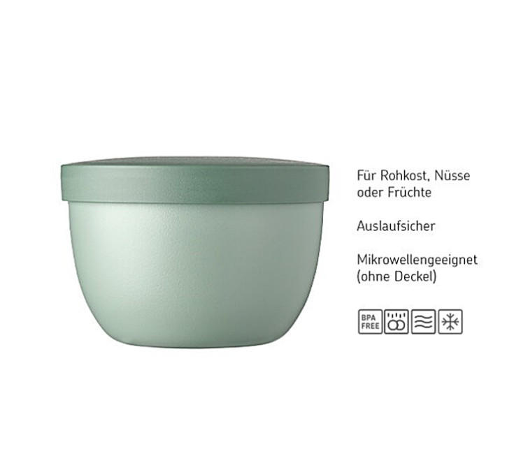 LUNCHBOX  0,350 l  - zsályazöld, Konventionell, műanyag (10,7/7,6cm) - Mepal