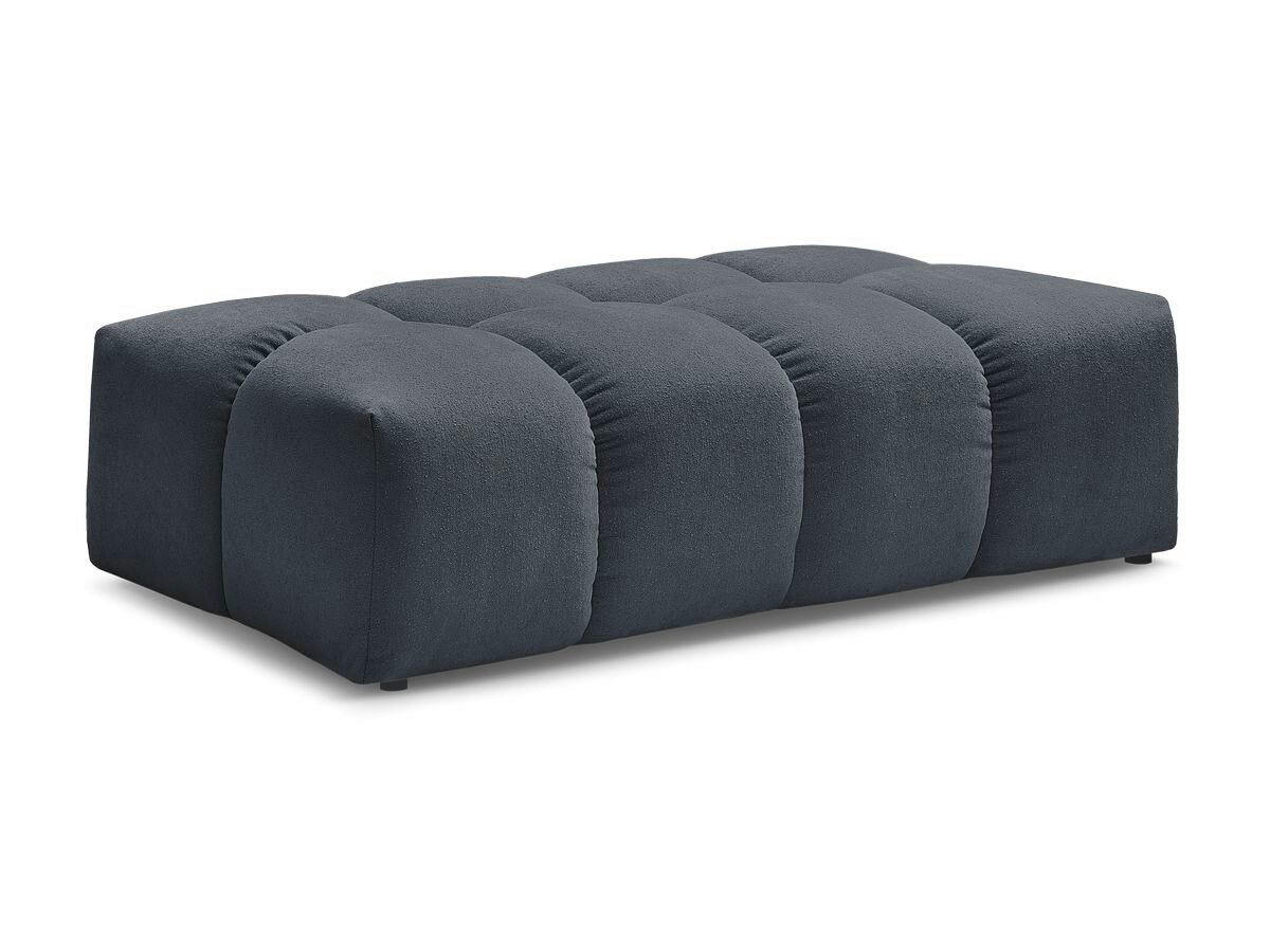 HOCKER EVEREST Struktur Dunkelblau  - Schwarz/Dunkelblau, MODERN, Kunststoff/Textil (140/70/40cm)