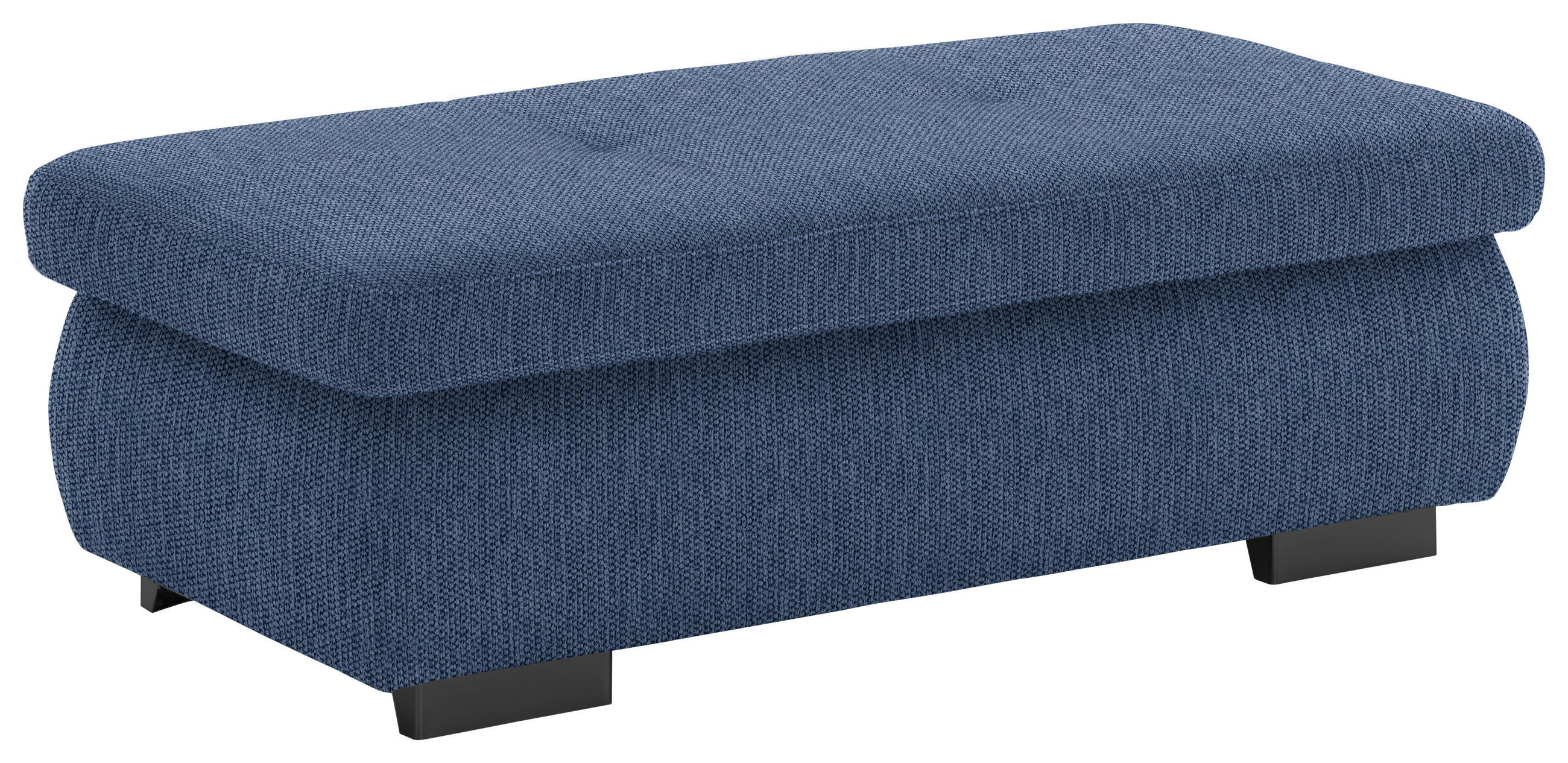 HOCKER in Textil Dunkelblau  - Schwarz/Dunkelblau, Design, Textil/Metall (138/44/67cm) - Beldomo Style